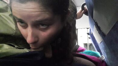 Voyeur seduces Milf to Suck&Jerk his Dick in Bus