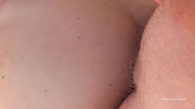 OMG! Public! Asshole filled with cum and body completely covered in cum!