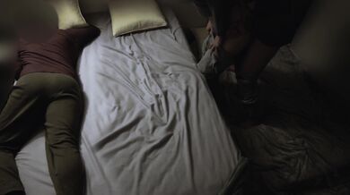 My husband's cousin spending a few days at our house.