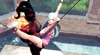 Princess Elizabeth Liones and demon bondage BDSM hentai