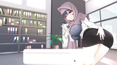 Tsundere Milfin [ HENTAI Game ] Ep.4 boss in hijab show me her dripping wet pussy