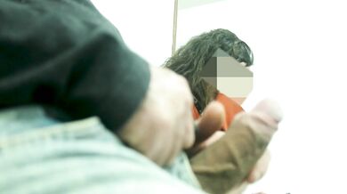 Milf sucks a stranger's cock in the waiting room.