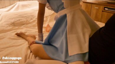 [ERINA2]maid cosplay with no birth control creampie♥