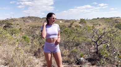 WE STOPPED ON THE ROAD AND I SUCKED MY BOYFRIEND IN THE WOODS