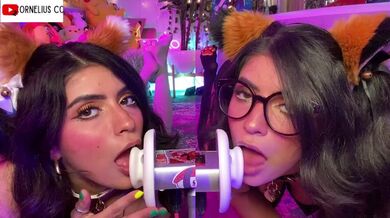 Duo Cats Layered Biaural Ear Licks Meow ARA ARA - CorneliustheCat ASMR