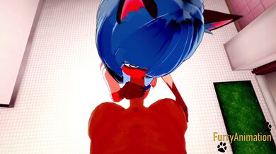 BNA Hentai - Michiru Yiff at Toilet 2/3