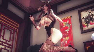 [FAIRY TAIL] Erza in bunny suit makes you cum (3D PORN 60 FPS)