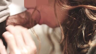 I sucked my coworker's cock in the hotel bathroom.