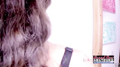 Skinny Brunette Ziggy Strips Off Naked And Sucks A Big Cock!