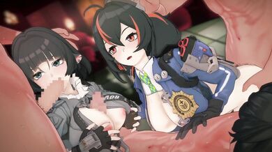 【ゼンレスゾーンゼロ 乱交セックス】ジェーン・ドゥ,朱鸢(しゅえん)が集団エッチする3Dエロアニメ動画(ZZZ Jane Doe,Zhu Yuan group orgy sex.)