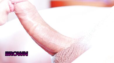 She sucks my cock up close until I cum in her mouth