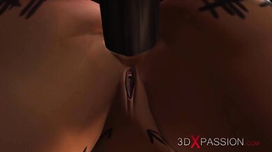 Sexy ball gagged blonde has anal sex with BBC in the basement