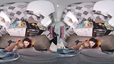 VR Conk 2 Broke Girls XXX Parody with Kenna James and Alyx Star VR Porn