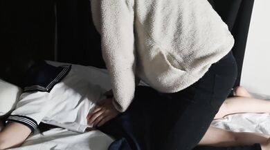 Sex with students in an underground Japanese sex store