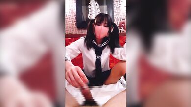 Japanese Girl Verbal humiliation & Edging handjob. POV. Part1