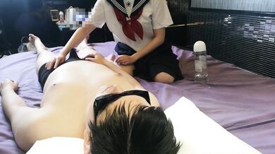 Slut's handjob ♡ If you can put up with it for 5 minutes, ejaculate at the woman on top posture