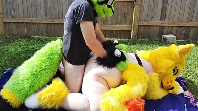 Furry backyard Sex