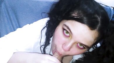 Secret room where the sluty school girl gives blowjobs to the teachers