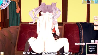 3D/Anime/Hentai. Genshin Impact: Keqing orgasms form Diluc's big Dick !!!