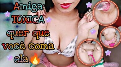 JOI PUNHETA GUIADA-melhor amiga TOXICA pede para você gozar na buceta dela/sexo virtual/ASMR/rabuda