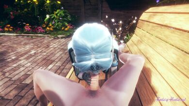 Genshin Impact Hentai - POV Eula handjob, blowjob and cowgirl